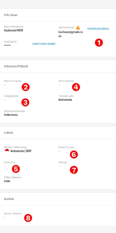 Isi-Data-Profil-untuk-lengkap-Daftar-188BET